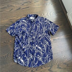 Cotton On Blue and White Young Men's Shirt
